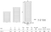 Grzejnik łazienkowy dekoracyjny Radeco Rod 3 160x55cm
