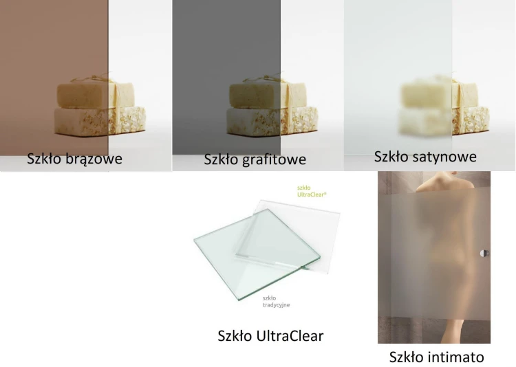 Kabina prysznicowa walk-in Radaway Modo X Brushed Gold II przejrzysta