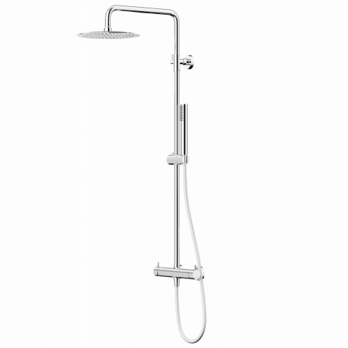 Natryskowa kolumna prysznicowa corsan lugo cmn01mch okrągła deszczownica z baterią mieszaczową