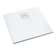 Brodzik kwadratowy PROTOS SMOOTH WHITE 100x100 Schedpol Schedline, biały - odpływ na środku