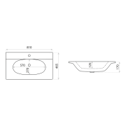 Umywalka meblowa Kolorado 800 Lavita
