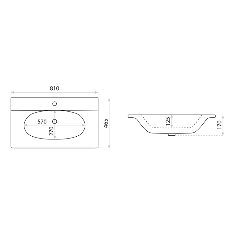 Umywalka meblowa Kolorado 800 Lavita