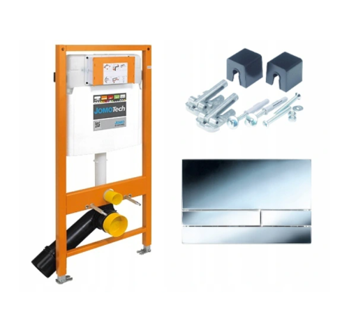 Stelaż podtynkowy WC JOMOTech + przycisk chrom połysk EXCLUSIVE 2.0 Werit Jomo