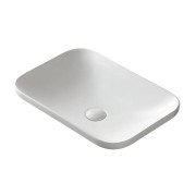 Umywalka wpuszczana w blat intero 530x370x155 mm z korkiem białym