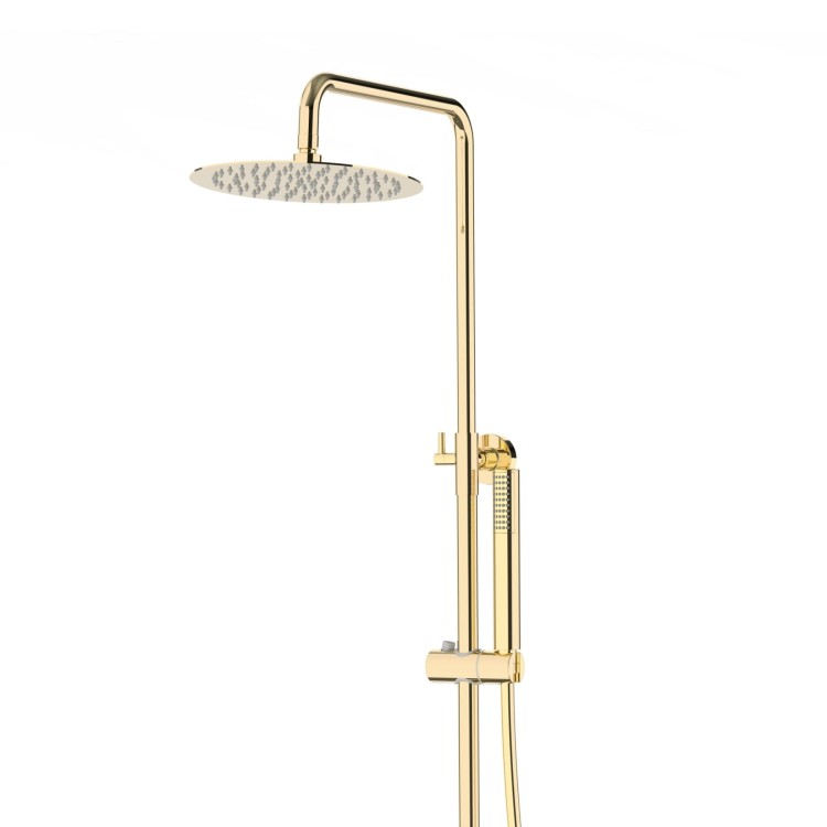 Natryskowa złota kolumna prysznicowa corsan lugo cmn01tgl