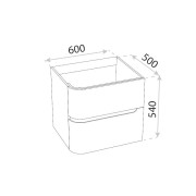 Szafka wisząca z umywalką szklaną Atlanta White 600 Lavita