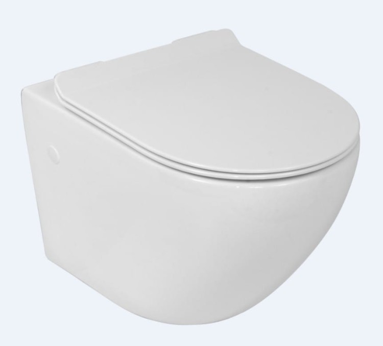 Miska wisząca LAVITA SOFI SLIM bezkołnierzowa + deska