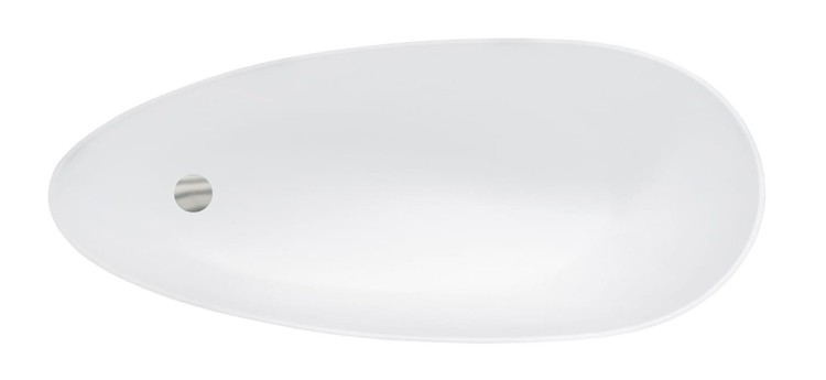 Wanna wolnostojąca Besco Keya Glam 165x70 srebrna