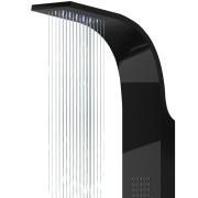 Panel prysznicowy corsan samsara termostat czarna stal deszczownica led
