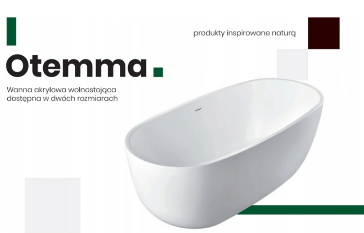 Wanna wolnostojąca OTEMMA 170 cm AD NATURALNIE