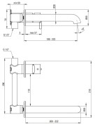 Bateria umywalkowa podtynkowa Silia Deante złoto szczotkowane