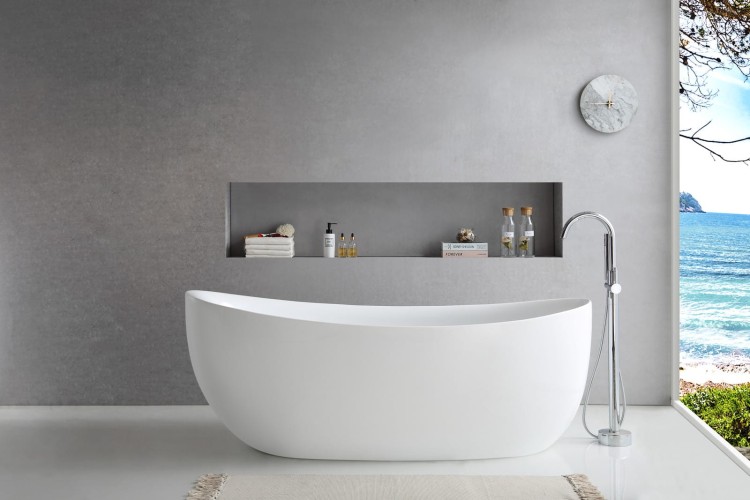 Wanna wolnostojąca avola v032xxlch 180 cm korek klik klak chrom