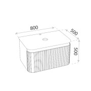 Szafka wisząca z blatem Vermont White 800 Lavita