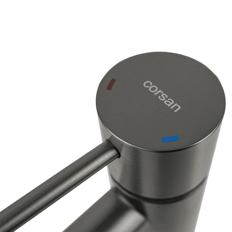 Bateria wannowa ścienna corsan lugo cmz7541gm z zestawem natryskowym gunmetal