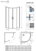 Kabina prysznicowa Radaway Alienta Black A 90x90x190 przejrzysta