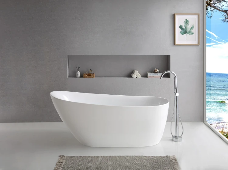 Wanna wolnostojąca estella ii v038xlrg slim 170 cm korek klik klak różowe złoto