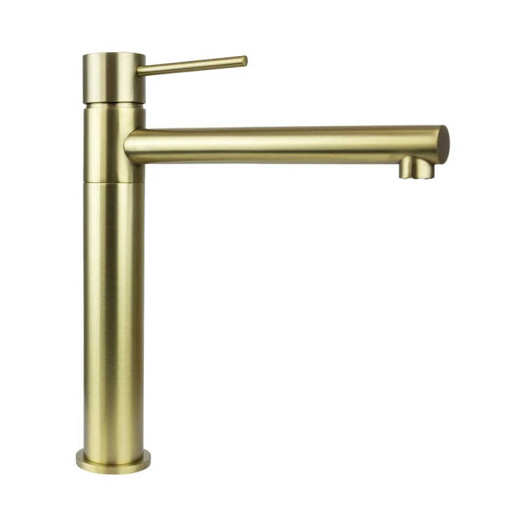 Bateria stojąca corsan cmb7521bgl lugo z ruchomą wylewką złoto szczotkowane