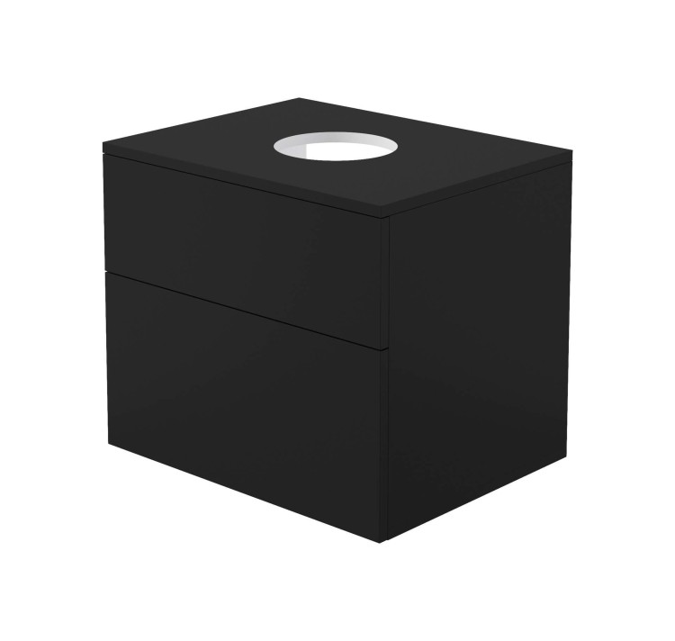 Szafka umywalkowa z blatem nero czarna 60x47x52 Prizma Deante