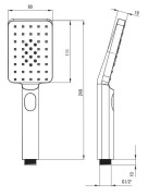 Deszczownica z baterią wannową złota Alpinia Deante