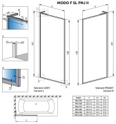 Parawan nawannowy Radaway Modo F SL Brushed GunMetal PNJ II prawy