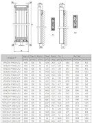 Grzejnik łazienkowy pokojowy dekoracyjny Radeco Venezia P 1800 4/22 180x60cm biały