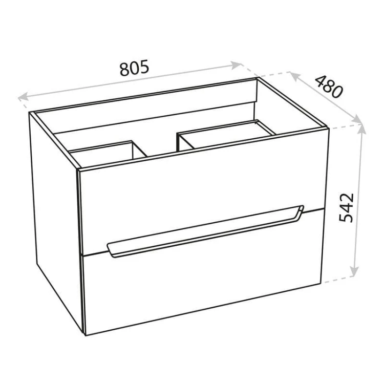 Szafka wisząca Kansas black 800 Lavita