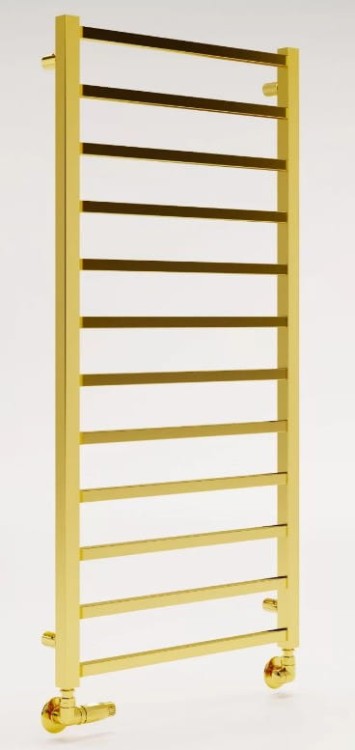 Grzejnik łazienkowy Aurum złoty 76x40 Luxrad + zawory