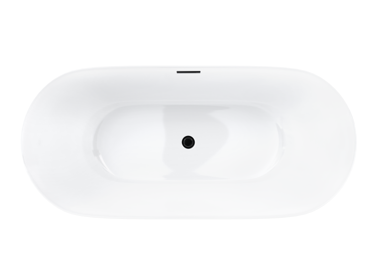 Wanna wolnostojąca corsan e041 olvena 170 cm z wykończeniem czarnym