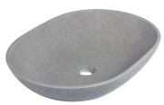 Umywalka kamienna nablatowa Pinatubo AD naturalnie szary marmur