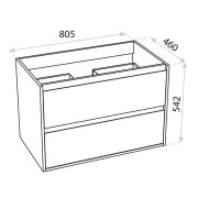 Szafka wisząca Minnesota Wood Black 800 Lavita