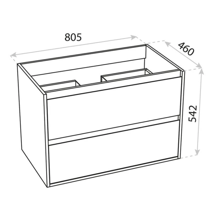 Szafka wisząca Minnesota Wood Black 800 Lavita