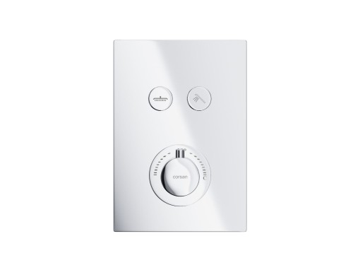 Prysznicowa bateria podtynkowa z termostatem i przyciskami funkcyjnymi corsan bt02ch