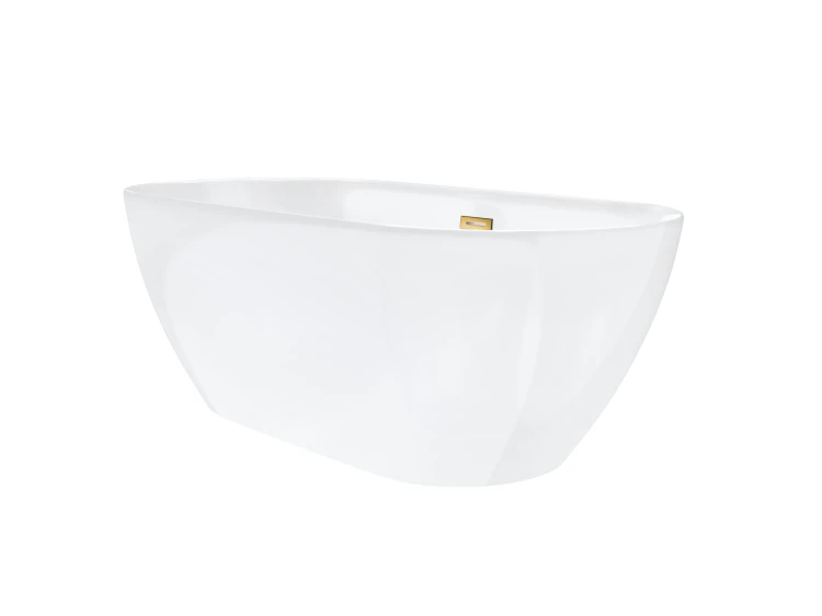 Wanna wolnostojąca corsan e041 olvena 160 cm z wykończeniem złotym