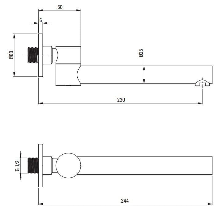 Zestaw prysznicowy podtynkowy z wylewką wannową titanium Arnika Deante