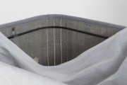 Kosz bambusowy z wyściółką na pranie koszoplotka czarny 52x32x63h