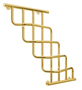 Grzejnik łazienkowy Sunerzha Cascade 70x100cm złoty