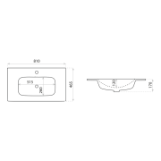 Umywalka meblowa Minnesota 800 Lavita