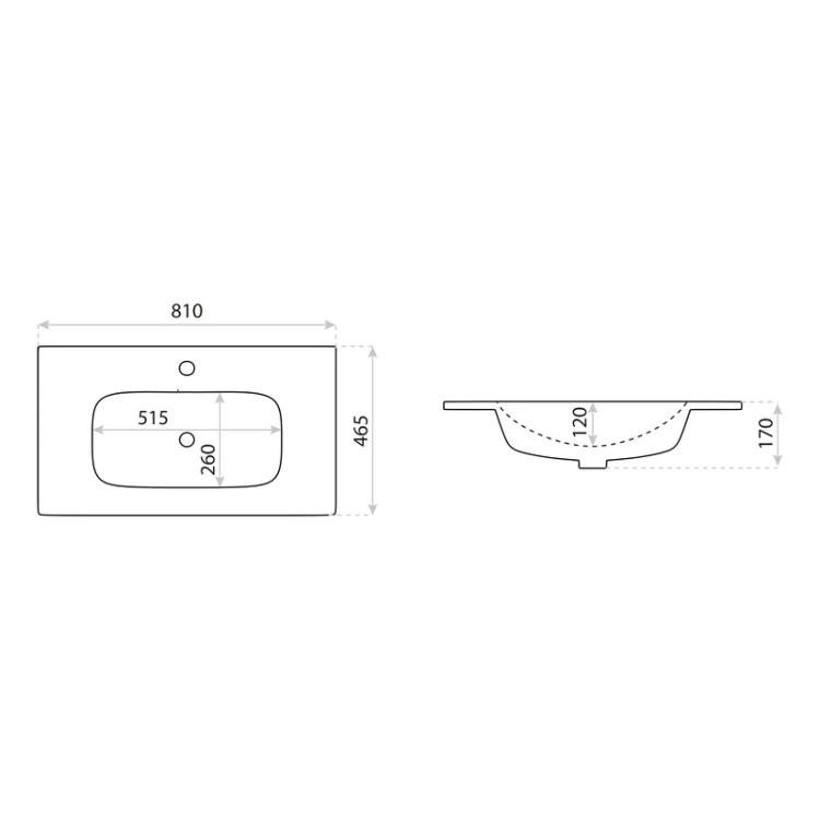 Umywalka meblowa Minnesota 800 Lavita