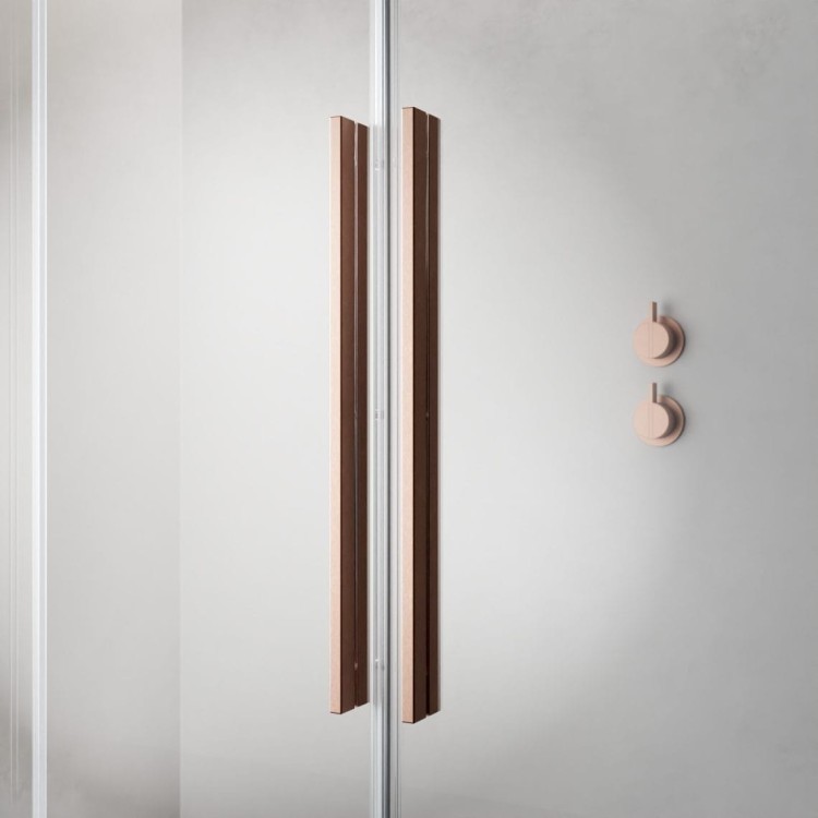 Drzwi prysznicowe Furo Brushed Copper DWJ Radaway prawe miedź