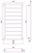 Grzejnik łazienkowy Sunerzha Kadro 100x50cm stal polerowana