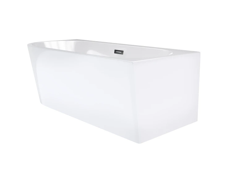 Wanna narożna corsan intero prawa 160 cm z szeroką krawędzią i wykończeniem czarnym