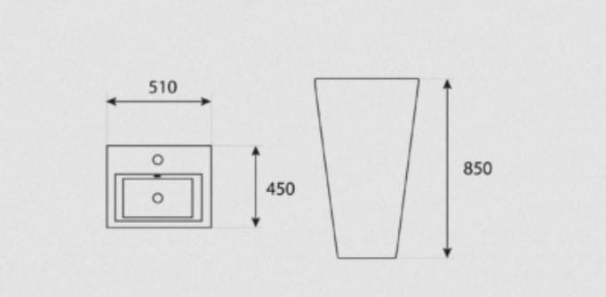 Umywalka stojąca LAVITA Quadro
