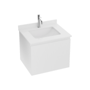 Szafka wisząca z blatem i umywalką Irvine White 600 Lavita