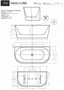 Wanna przyścienna wolnostojąca GAULI LINE 160x75 AD NATURALNIE