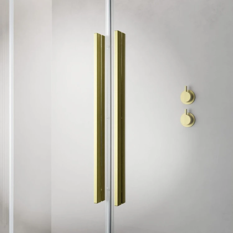 Drzwi prysznicowe Furo Brushed Gold DWJ Radaway prawe złote