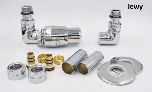 Zestaw zaworów termostatyczny Vision chrom Radeco lewy / prawy