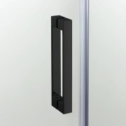 Kabina półokrągła New Trendy New Komfort Black 80x80x195 szkło czyste