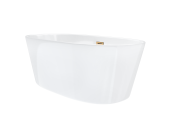 Wanna wolnostojąca corsan e026 salina 160 cm z wykończeniem różowe złoto