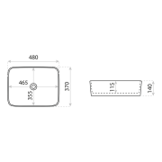 Umywalka nablatowa Luneza Lavita