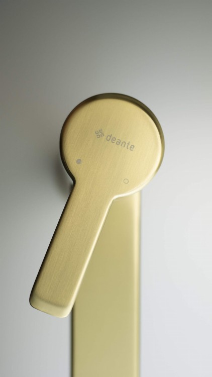 Bateria umywalkowa stojąca Arnika Deante złoto szczotkowane